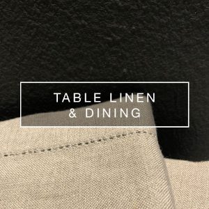 table linen and dining