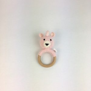 PINK KNITTED UNICORN RATTLE