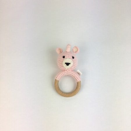 PINK KNITTED UNICORN RATTLE