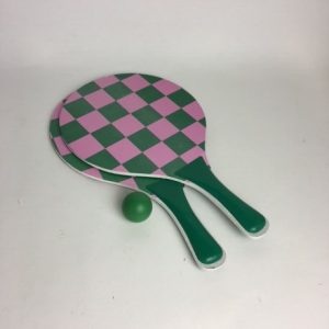 LIME GREEN PINK CHECK BEACHBATS