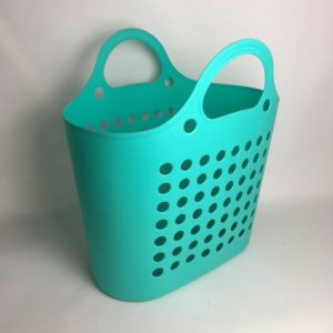 TEAL ACRYLIC HOLES BASKET