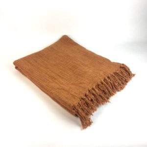 OCHRE TEXTURED TASSLED