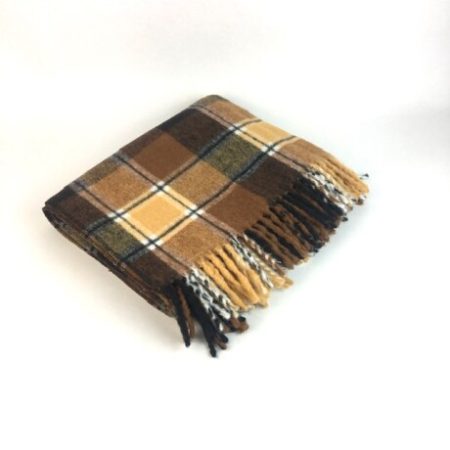 BROWN MUSTARD STONE CHECK