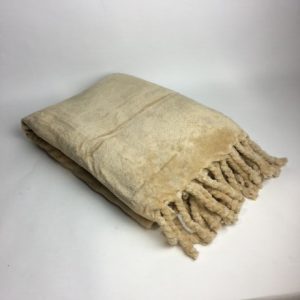 STONE VELVET BLANKET LONG TASSLES