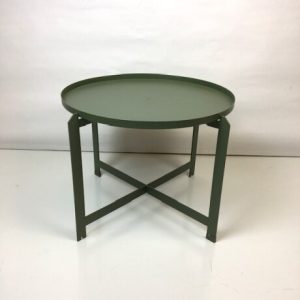 GREEN METAL SIDE TABLE