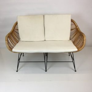 RATTAN SMALL BENCH COUCH