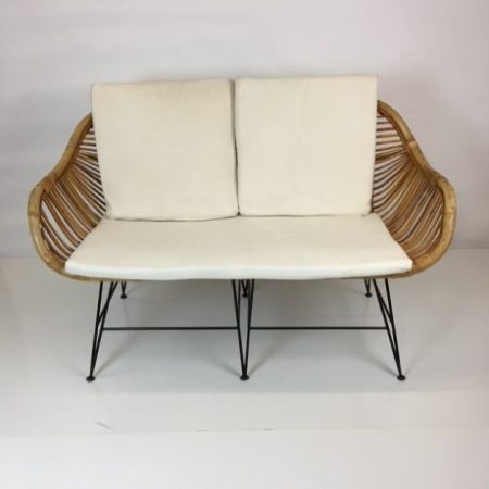 RATTAN SMALL BENCH COUCH
