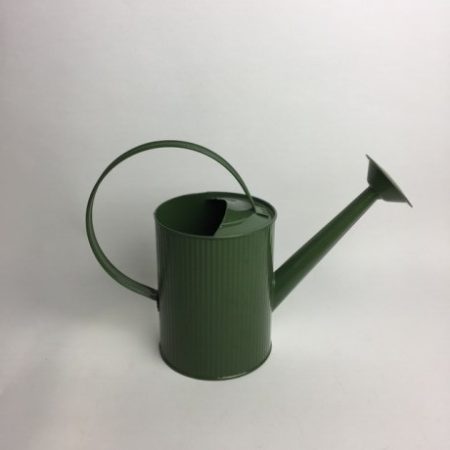 OLIVE METAL WATERING CAN