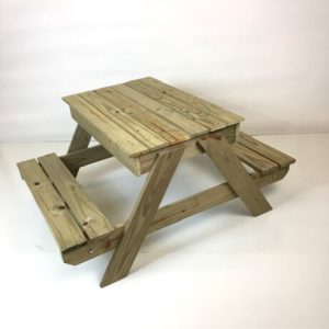 WOODEN PICNIC BENCH TABLE