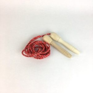 WOODEN HANDLES ORANGE ROPE