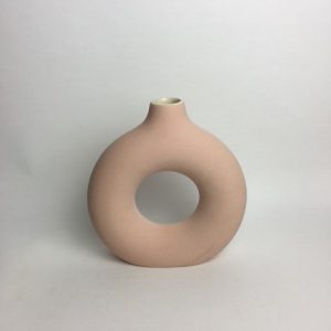 PINK ROUND CERAMIC VASE