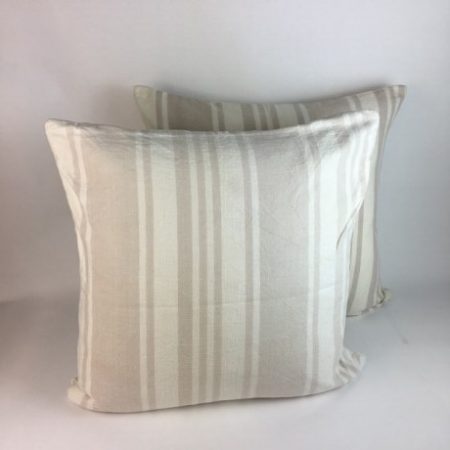 GREY CREAM STRIPED CANVAS