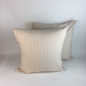 CREAM PINK FINE STRIPE COTTON