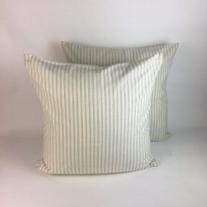 CREAM BLUE FINE STRIPE