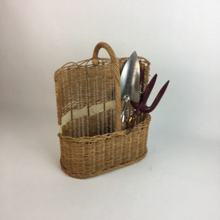 RATTAN GARDENING TOOLS BASKET