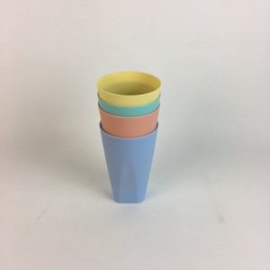PASTEL COLOURS CUPS X 4