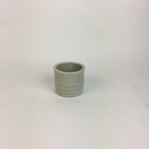 GREY CERAMIC CONTAINER CUP