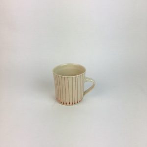 RED STRIPE STONE MUG