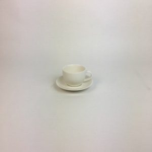 WHITE CUP & SAUCER