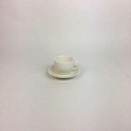 WHITE CUP & SAUCER