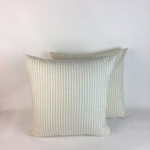 WHITE BLUE STRIPE COTTON CUSHIONS