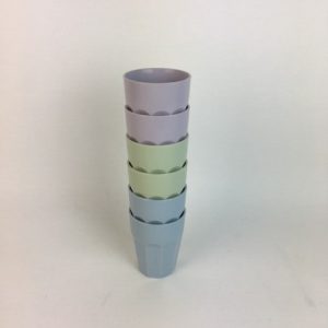 PASTEL COLOURS CUPS X 6