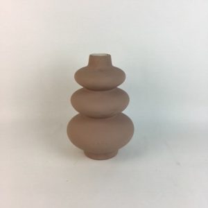 PINK CERAMIC ROUNDED VASE