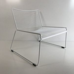 WHITE METAL OCCASIONAL CHAIR