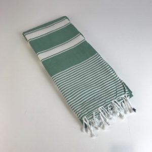 GREEN WHITE STRIPE XL SARONG THROW