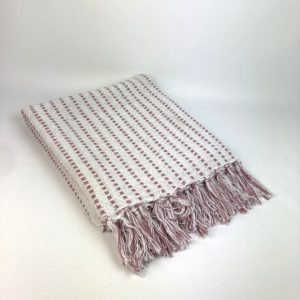 PINK WHITE DOT WOVEN