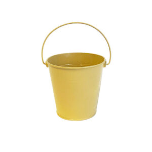 bucket dirty yellow metal
