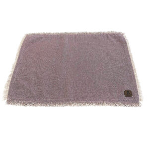 dirty lilac fringed placemat