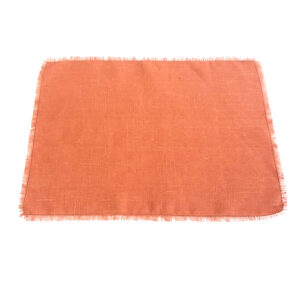 burnt orange fringed placemat