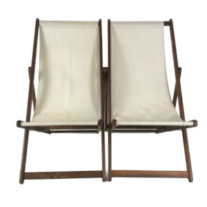 deck chair with cream seating (x2)