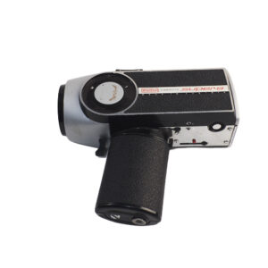 black silver vintage video camera