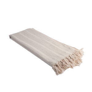 stone striped small throw