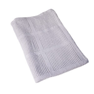 WHITE COTTON HOSPITAL BABY BLANKET