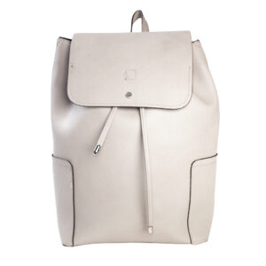 grey pleather backpack