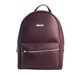 burgundy pleather backpack