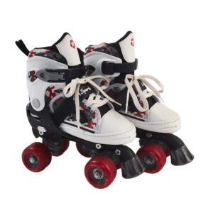 white with black red size 12,5 rollerskates