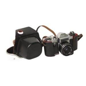 BLACK VINTAGE IN BLACK LEATHER CASE