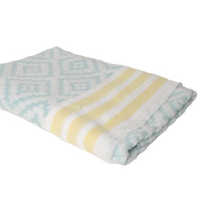 GREEN DIAMOND PATTERN YELLOW STRIPE