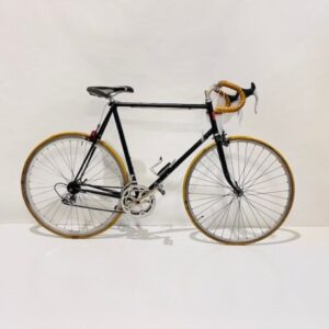 racer black leather handles