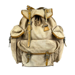 CREAM CANVAS VINTAGE LARGE BACKPACK
