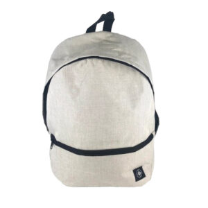 GREY BLACK ZIP BACKPACK