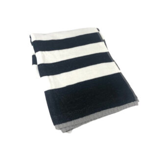 BLACK WHITE STRIPE TOWEL
