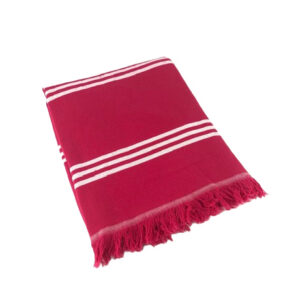 MAGENTA WHITE STRIPE TOWEL