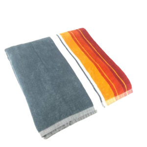 GREY RED YELLOW RETRO TOWEL