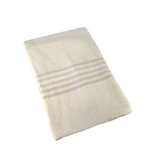 CREAM GREY STRIPE COTTON TOWEL