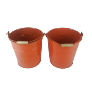 ORANGE METAL BUCKET